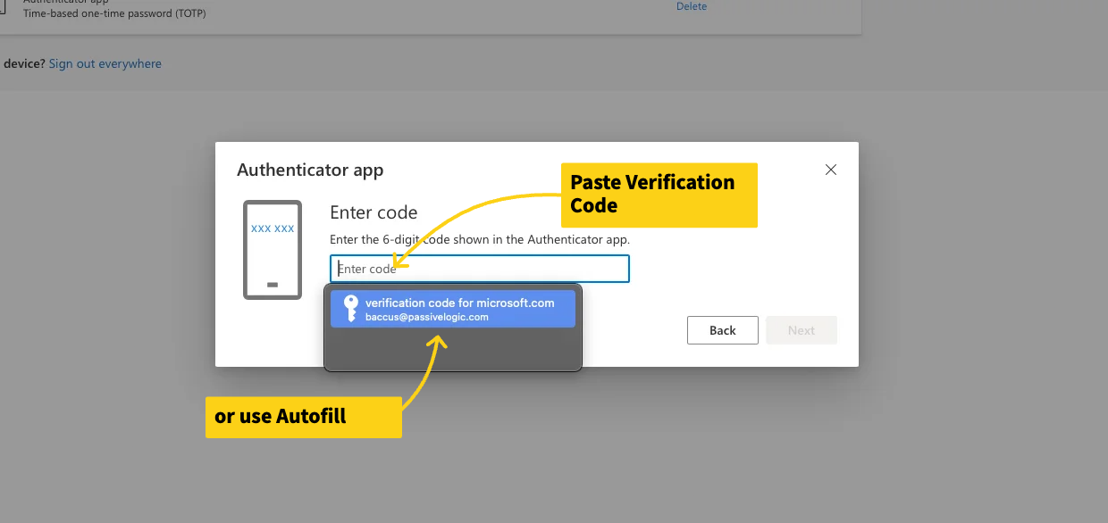 Paste Verification Code