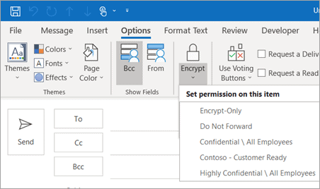 Encrypt Button in Outlook